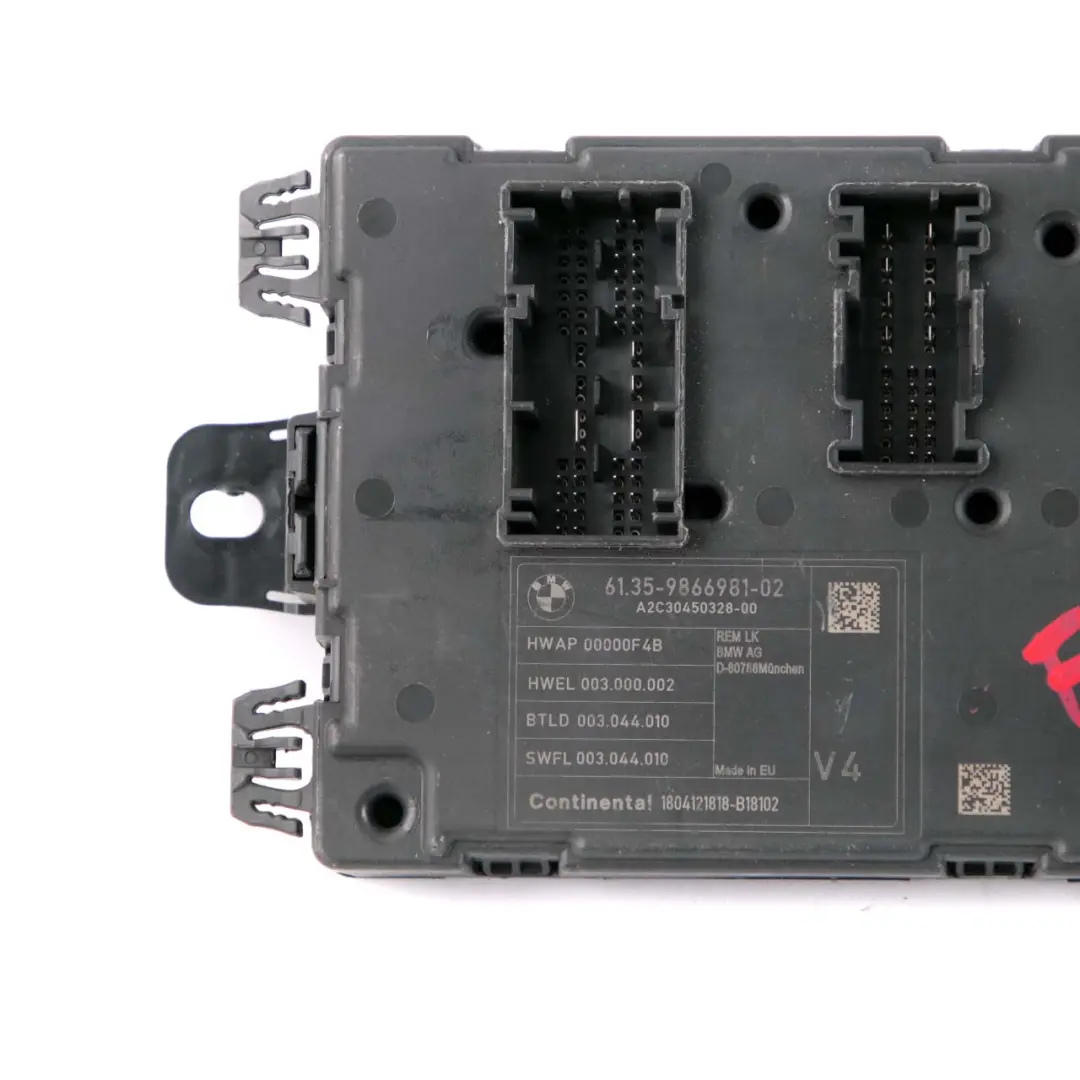 REM Rear Electronic Module Fuse Box Control Unit V4 to BMW 1 Series F20 with Part number 9866981 BMW 1 Series F20 REM Rear Electronic Module Fuse Box Control Unit V4 - SKU 9866981 - Part number 9866981