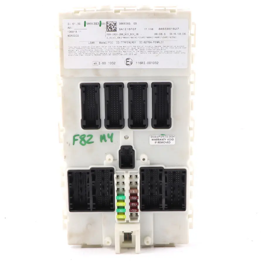 Body Control Comfort Module Unit FEM ECU LR01 BMW F20 F21 F30 F31 F32 - SKU 9868383 - Part number 9868383