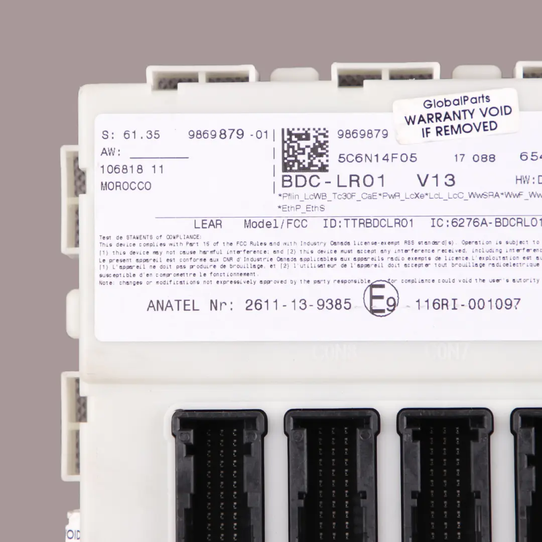 ECU Body Domain Controller BDC Module to Mini Cooper One F54 F55 F56 F60 with Part number 9869879 Mini Cooper One F54 F55 F56 F60 ECU Body Domain Controller BDC Module - SKU 9869879 - Part number 9869879