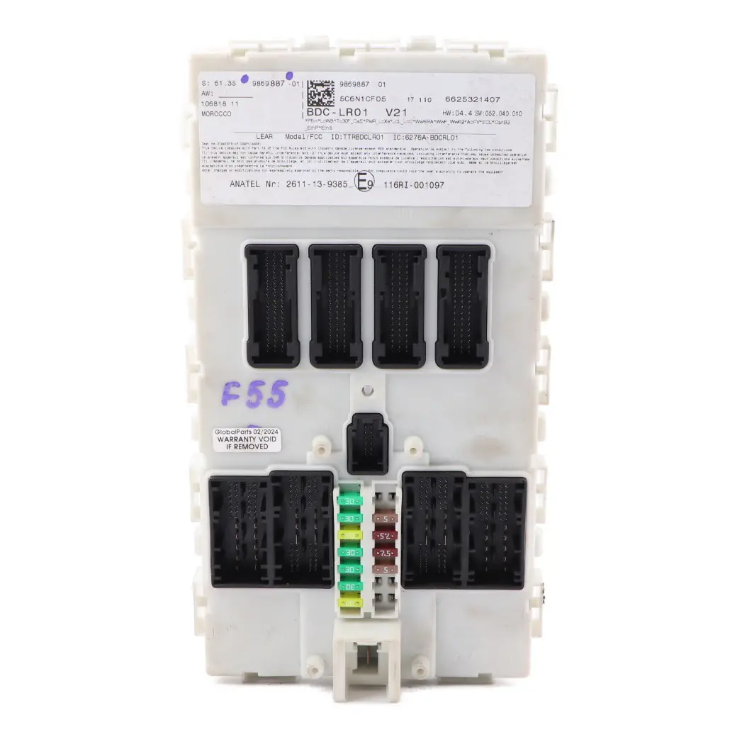 ECU Body Domain Controller BDC Module to Mini Cooper One F54 F55 F56 F60 with Part number 9869887 Mini Cooper One F54 F55 F56 F60 ECU Body Domain Controller BDC Module - SKU 9869887 - Part number 9869887