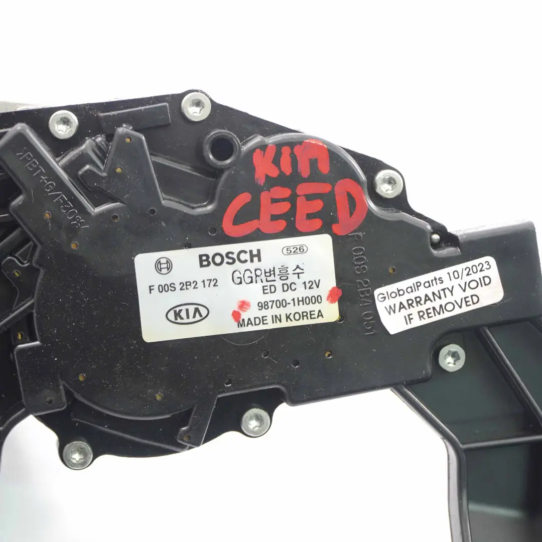 Kia Ceed 1 Hatchback Motor Limpiaparabrisas Trasero Ventana Puerta - SKU 987001H000 - Número de pieza 987001H000