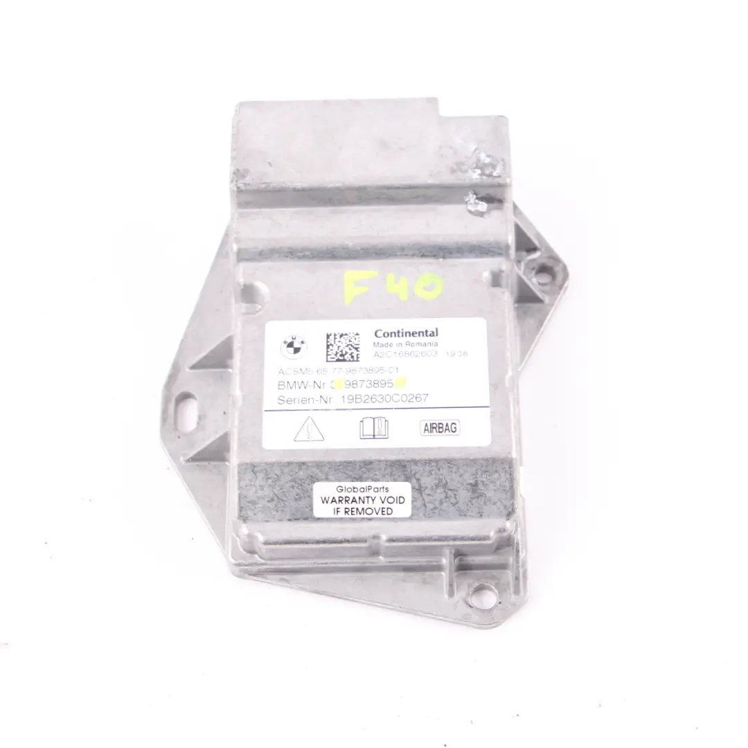 Crash Control Unit Air Module ECU Continental to BMW F40 with Part number 9873895 BMW F40 Crash Control Unit Air Module ECU Continental - SKU 9873895 - Part number 9873895