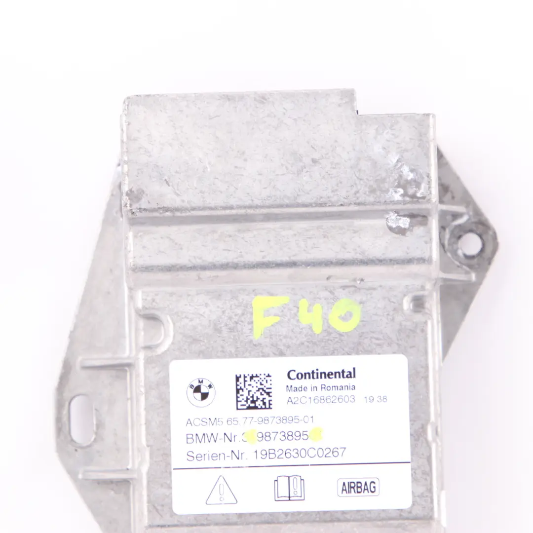 Unité de contrôle sécurité Module d'air Modulo ECU Continental pour BMW F40 à propos du numéro de pièce 9873895 BMW F40 Unité de contrôle sécurité Module d'air Modulo ECU Continental - SKU 9873895 - Numéro de pièce 9873895