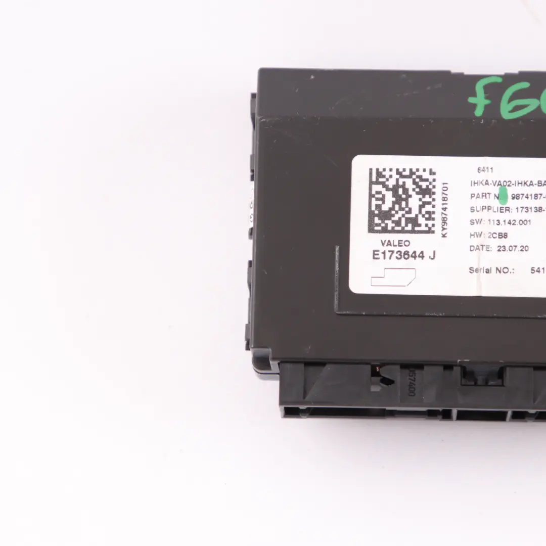 Conditioning Unit BMW F20 F30 F31 Mini F56 F60 Control Unit Module to Air with Part number 9311850 Air Conditioning Unit BMW F20 F30 F31 Mini F56 F60 Control Unit Module - SKU 9874187 - Part number 9311850