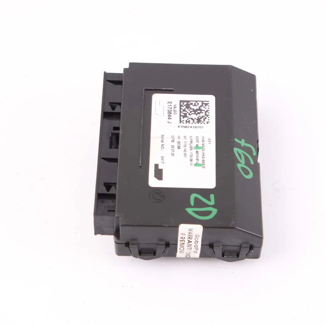 Air Conditioning Unit BMW F20 F30 F31 Mini F56 F60 Control Unit Module - SKU 9874187 - Part number 9311850