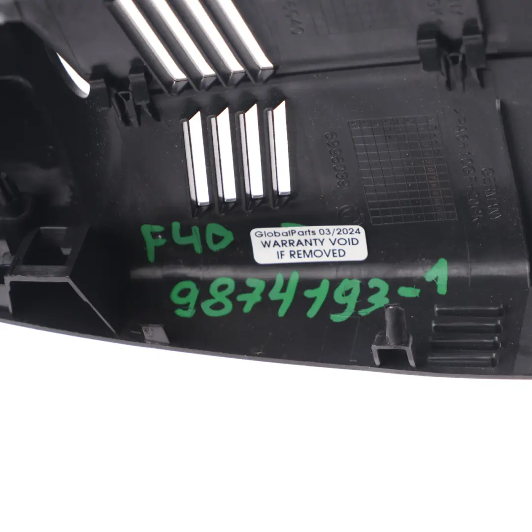 BMW F40 Juego Cubiertas Espejo Interior Placa Base Negro 6996040 6996039 - SKU 9874193-1 - Número de pieza 9874193