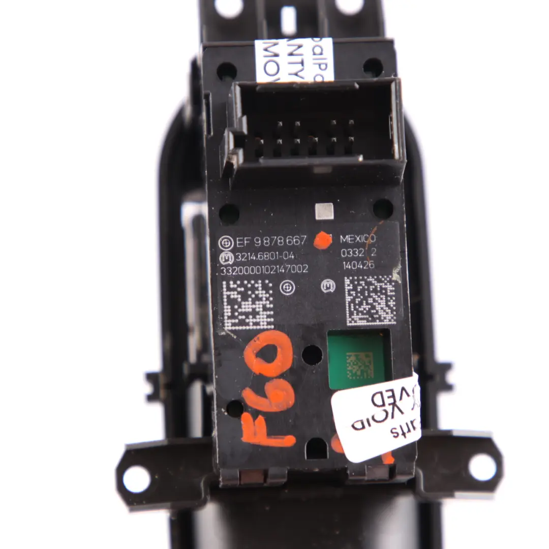 Switch Parking Brake Button Trim Black to Mini F54 F60 with Part number 9878667 Mini F54 F60 Switch Parking Brake Button Trim Black - SKU 9878667 - Part number 9878667