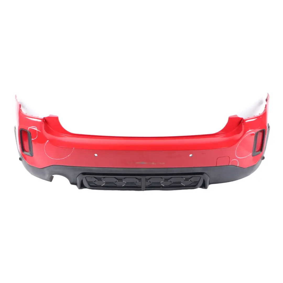 Mini F60 LCI Countryman Bumper Rear Trim Panel JCW PDC Complete Chili Red - 851 - SKU 9880360-CHRED1 - Part number 9880360
