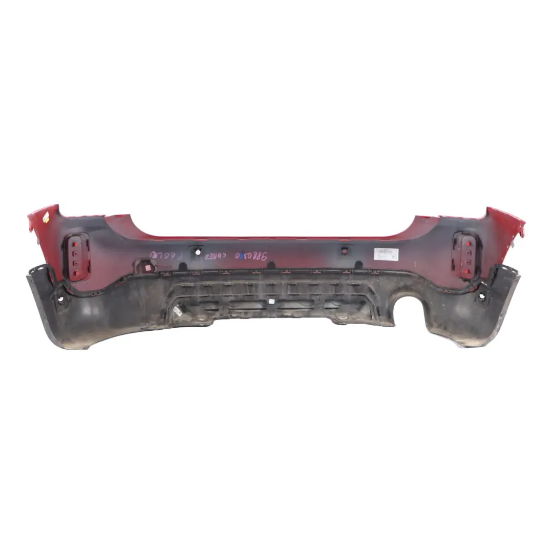 Mini F60 LCI Countryman Bumper Rear Trim Panel JCW PDC Complete Chili Red - 851 - SKU 9880360-CHRED1 - Part number 9880360