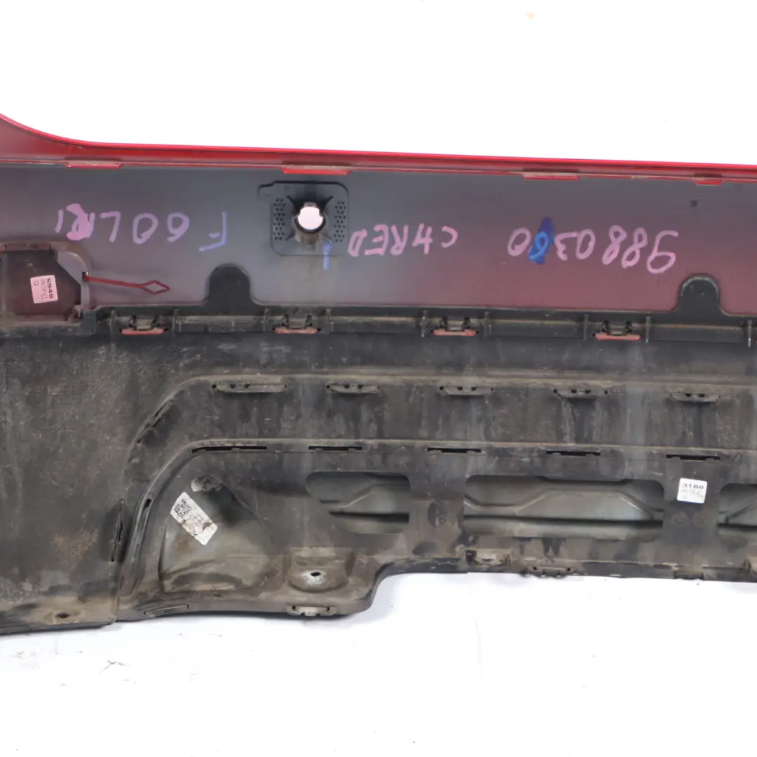 Mini F60 LCI Countryman Bumper Rear Trim Panel JCW PDC Complete Chili Red - 851 - SKU 9880360-CHRED1 - Part number 9880360