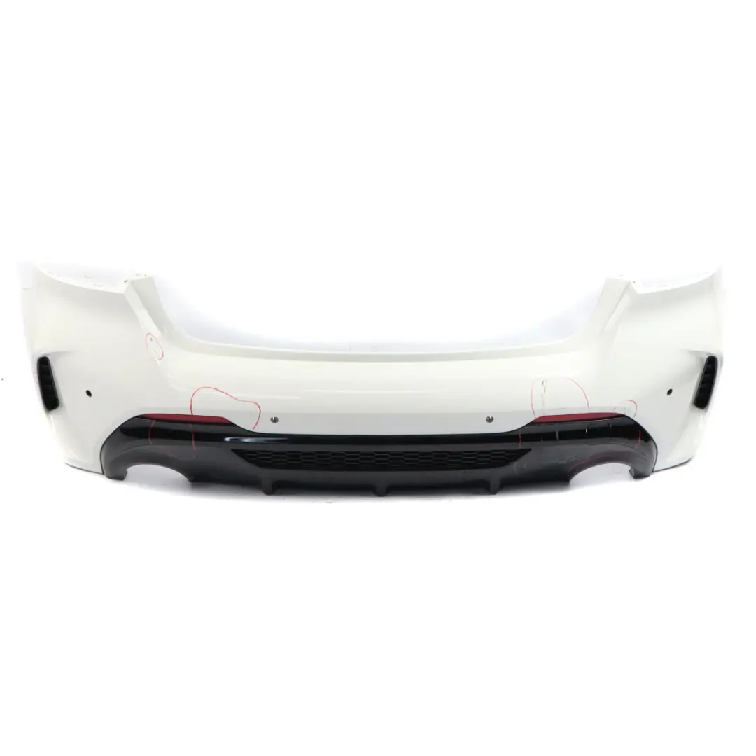 BMW F40 Rear Bumper M Sport Trim Panel PDC Alpinweiss Alpine White 3 - 300 - SKU 9881579-AW - Part number 9881579