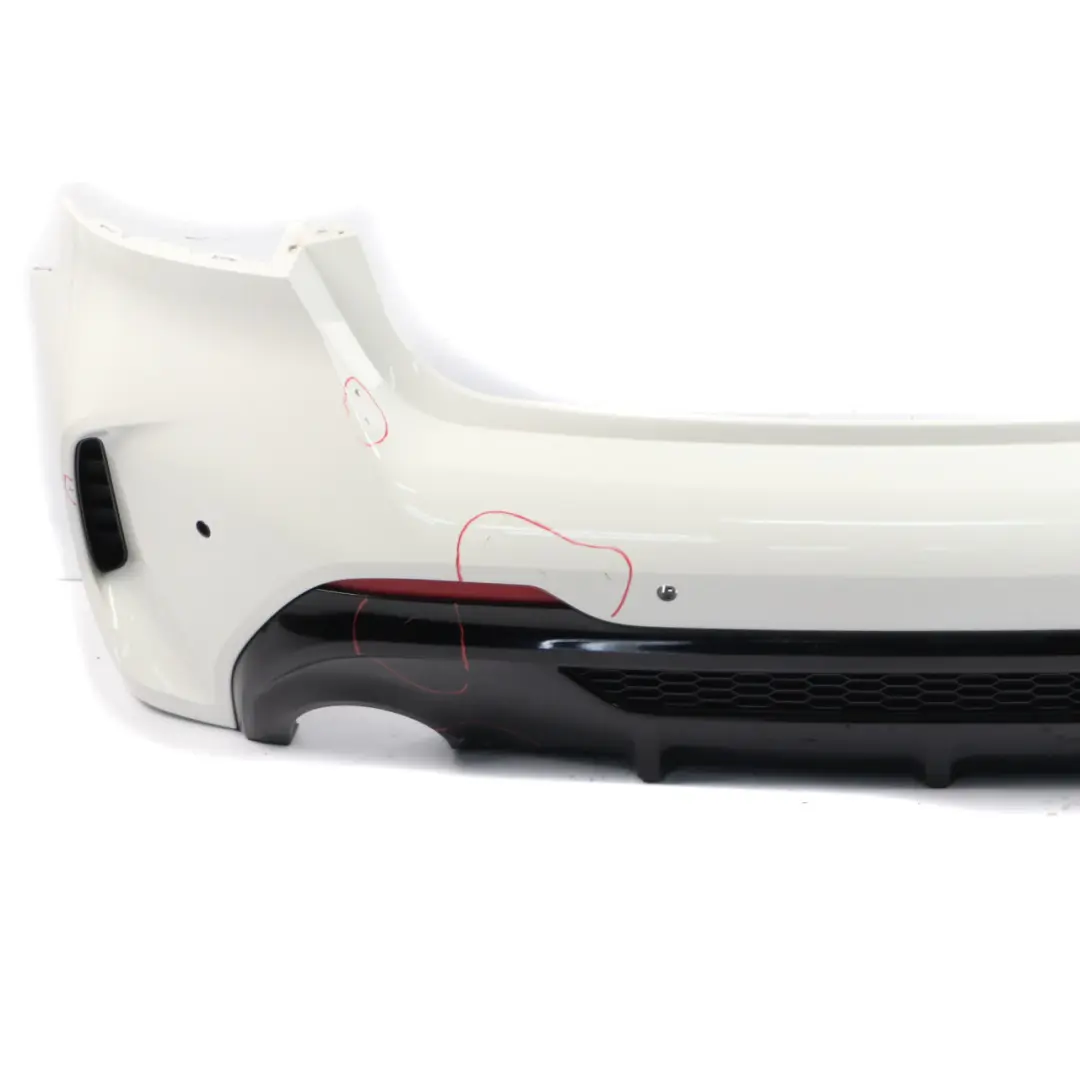 BMW F40 Rear Bumper M Sport Trim Panel PDC Alpinweiss Alpine White 3 - 300 - SKU 9881579-AW - Part number 9881579