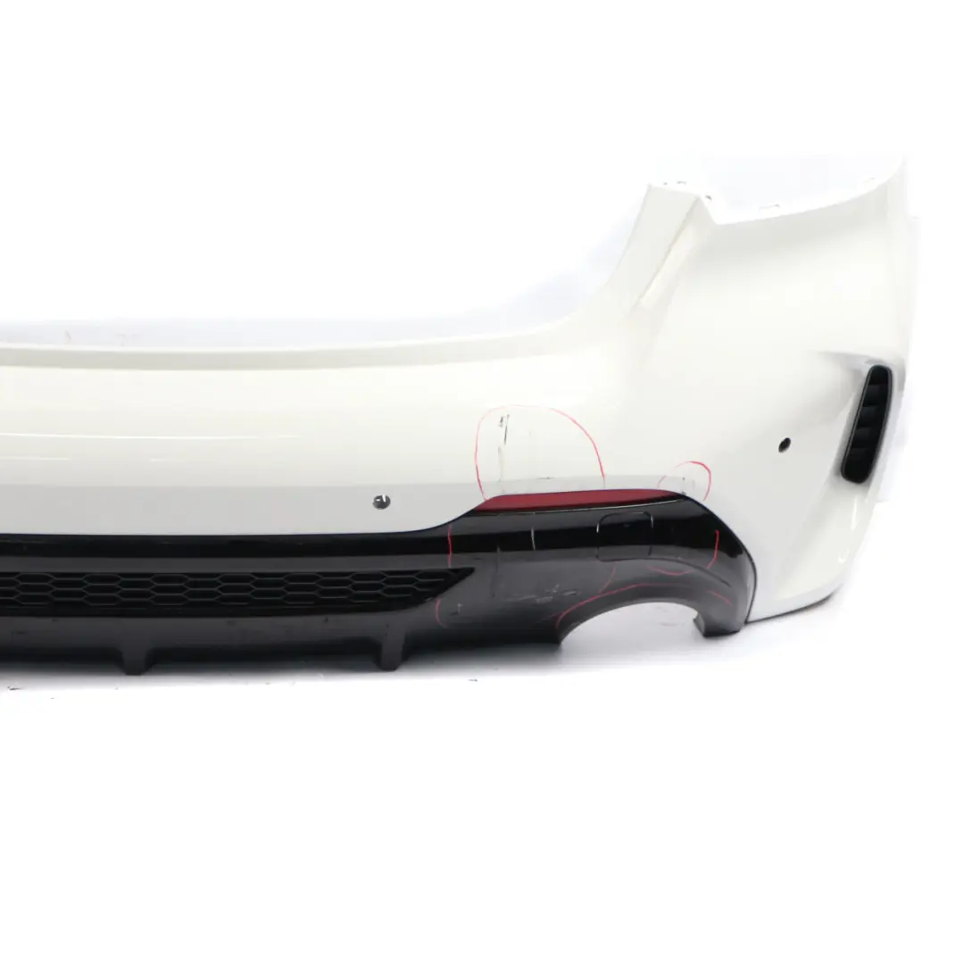 BMW F40 Rear Bumper M Sport Trim Panel PDC Alpinweiss Alpine White 3 - 300 - SKU 9881579-AW - Part number 9881579