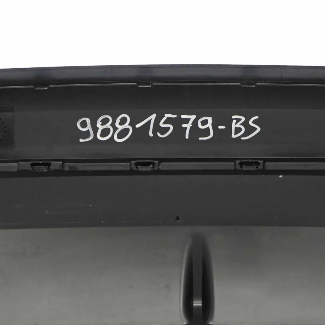 Bumper M Sport Trim Panel PDC Black Sapphire Metallic - 475 to BMW F40 Rear with Part number 9881579 BMW F40 Rear Bumper M Sport Trim Panel PDC Black Sapphire Metallic - 475 - SKU 9881579-BS - Part number 9881579