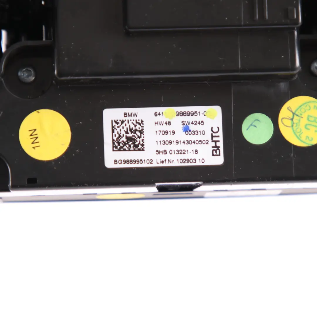 Control Panel BMW F40 Unit Automatic Conditioning High Seat Heating to Air with Part number 9889951 Air Control Panel BMW F40 Unit Automatic Conditioning High Seat Heating - SKU 9889951 - Part number 9889951