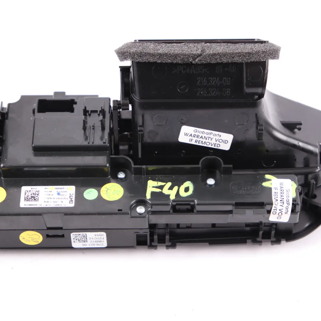 Control Panel BMW F40 Unit Automatic Conditioning High Seat Heating to Air with Part number 9889951 Air Control Panel BMW F40 Unit Automatic Conditioning High Seat Heating - SKU 9889951 - Part number 9889951