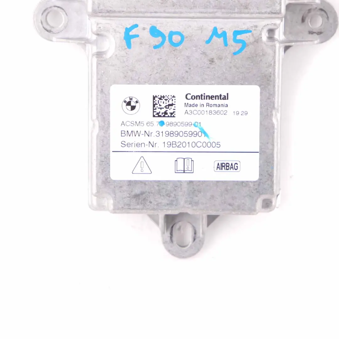 Unidad De Control De Colisión Del Módulo De Aire para BMW F90 M5 G11 G30 con número de pieza 9890599 BMW F90 M5 G11 G30 Unidad De Control De Colisión Del Módulo De Aire - SKU 9890599 - Número de pieza 9890599
