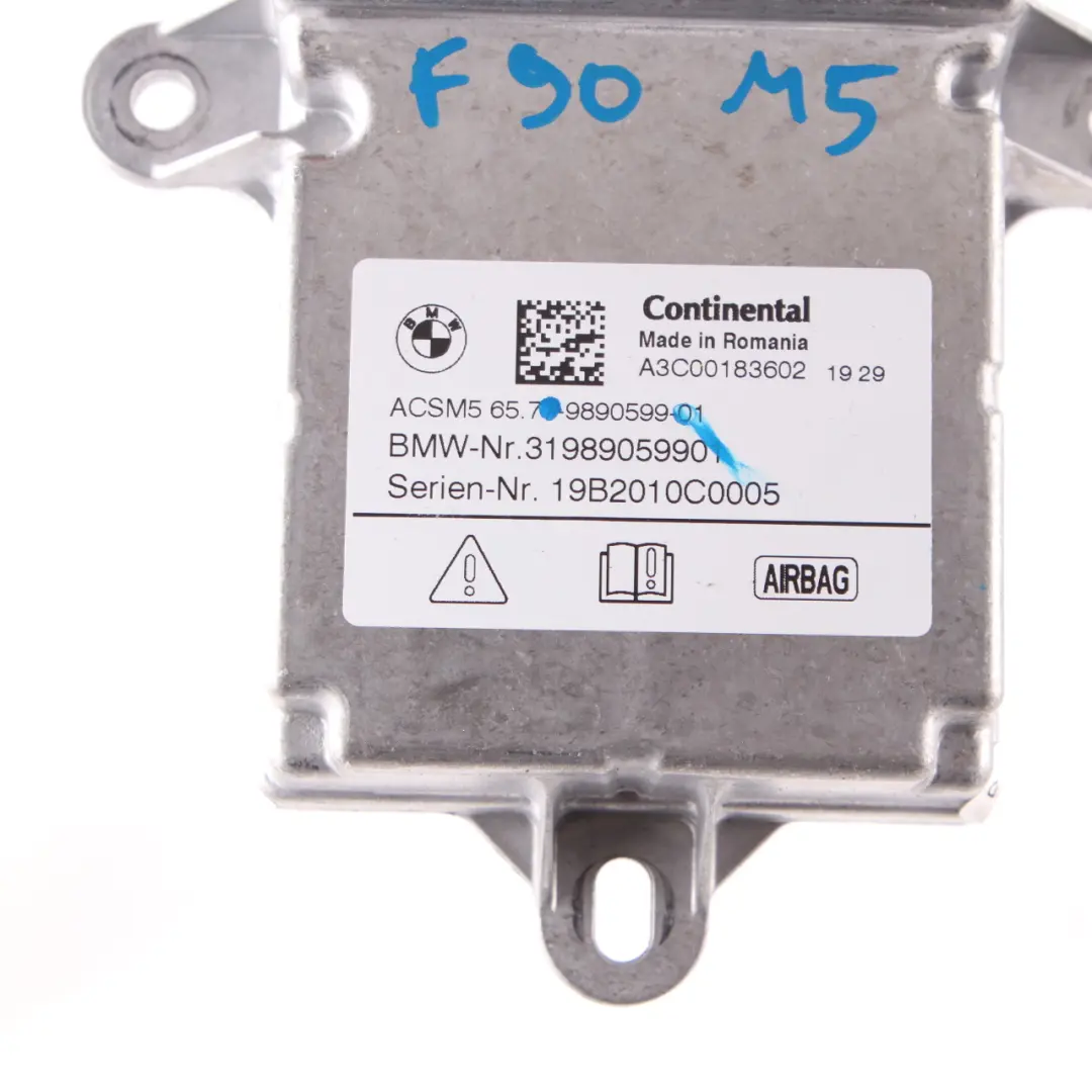 Luft Modul Crash Steuergerät für BMW F90 M5 G11 G30 mit Teilenummer 9890599 BMW F90 M5 G11 G30 Luft Modul Crash Steuergerät - SKU 9890599 - Teilenummer 9890599