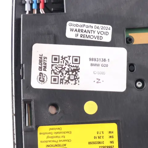 Roof Light BMW G20 G30 X3 G01 Interior Reading Lamp Switch Panel Black to with Part number 9893138 Roof Light BMW G20 G30 X3 G01 Interior Reading Lamp Switch Panel Black - SKU 9893138-1 - Part number 9893138