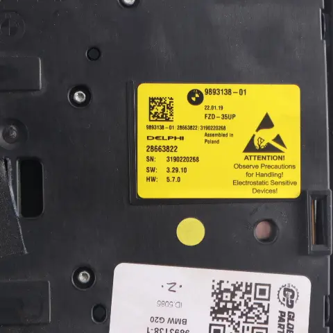 Roof Light BMW G20 G30 X3 G01 Interior Reading Lamp Switch Panel Black to with Part number 9893138 Roof Light BMW G20 G30 X3 G01 Interior Reading Lamp Switch Panel Black - SKU 9893138-1 - Part number 9893138