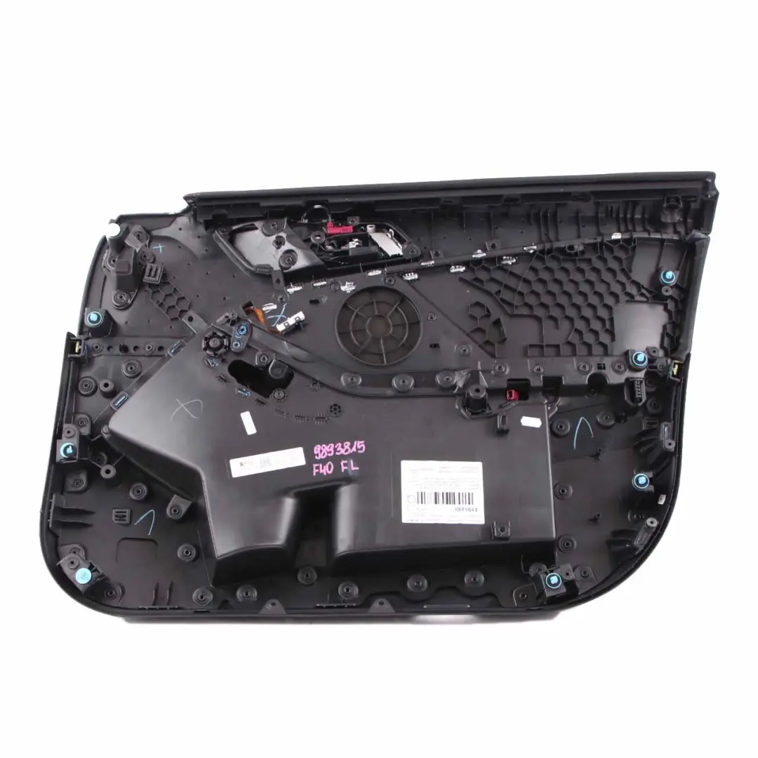 BMW F40 Türkarte Vorne Links Verkleidung Trim Schwarz Perforiertes Leder Dakota - SKU 9893815 - Teilenummer 9893815