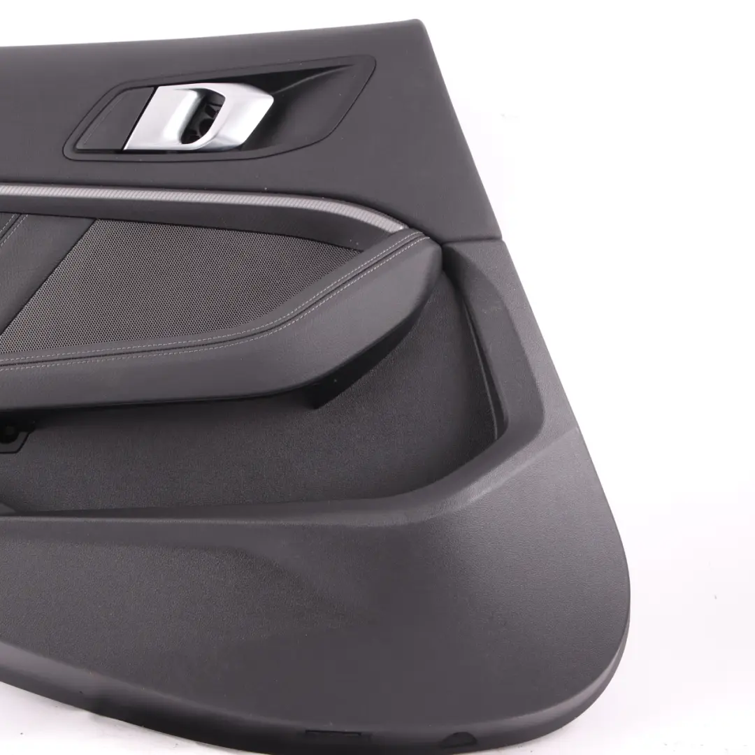 Door Card Rear Left N/S Lining Trim Black Perforated Leather Dakota to BMW F40 with Part number 9893851 BMW F40 Door Card Rear Left N/S Lining Trim Black Perforated Leather Dakota - SKU 9893851 - Part number 9893851