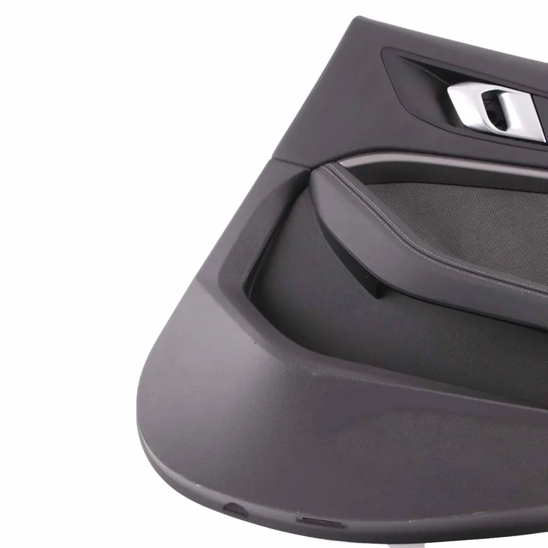 Door Card Rear Right O/S Lining Trim Black Perforated Leather Dakota to BMW F40 with Part number 9893852 BMW F40 Door Card Rear Right O/S Lining Trim Black Perforated Leather Dakota - SKU 9893852 - Part number 9893852