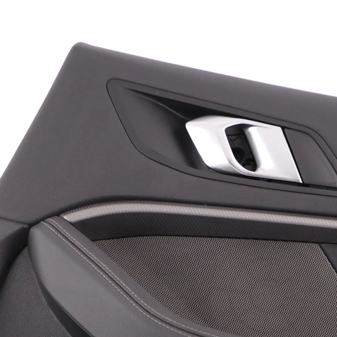 Door Card Rear Right O/S Lining Trim Black Perforated Leather Dakota to BMW F40 with Part number 9893852 BMW F40 Door Card Rear Right O/S Lining Trim Black Perforated Leather Dakota - SKU 9893852 - Part number 9893852
