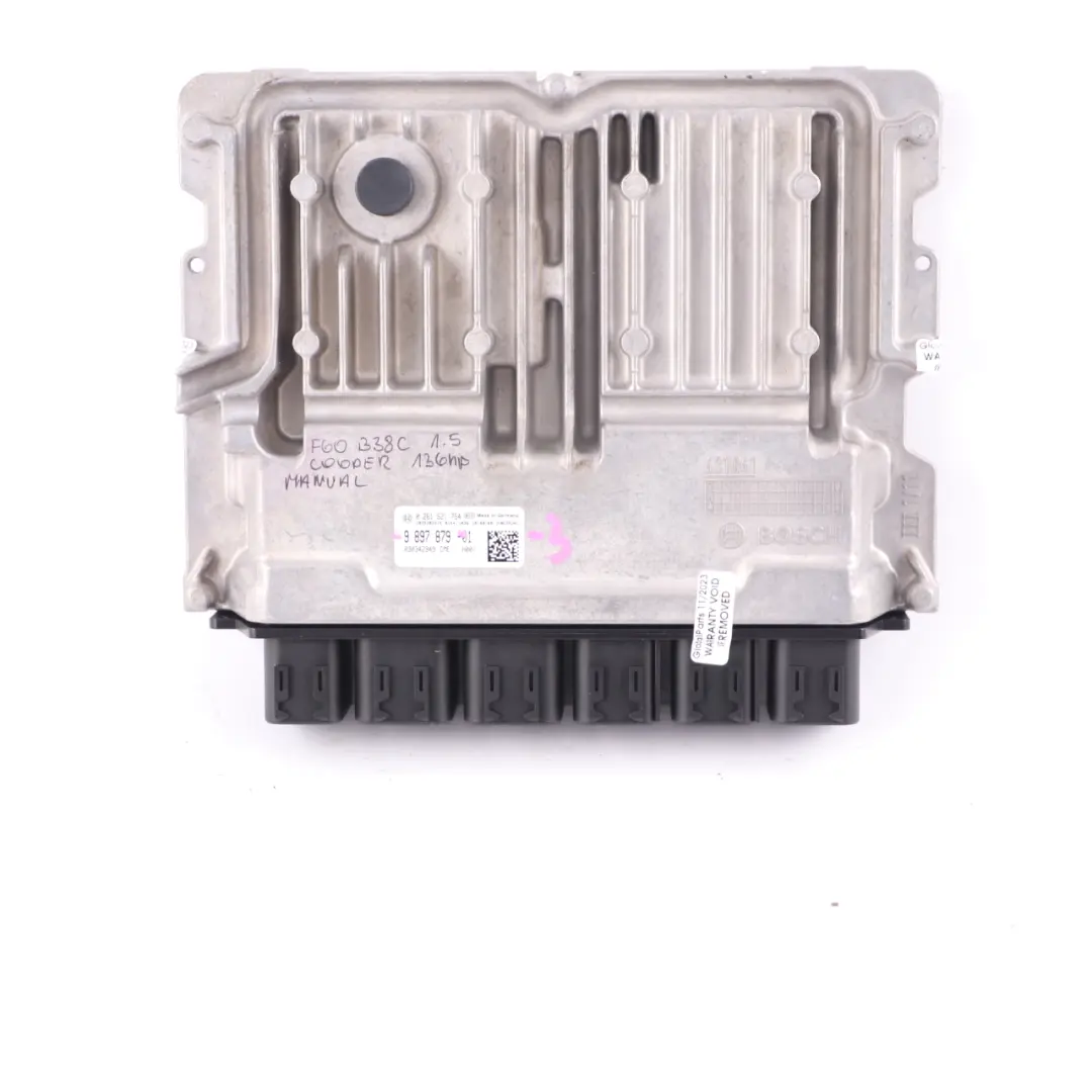 Mini Cooper F60 B38C 1.5 136HP Engine ECU Kit DME BDC Key Manual - SKU 9897879-3 - Part number 9897879