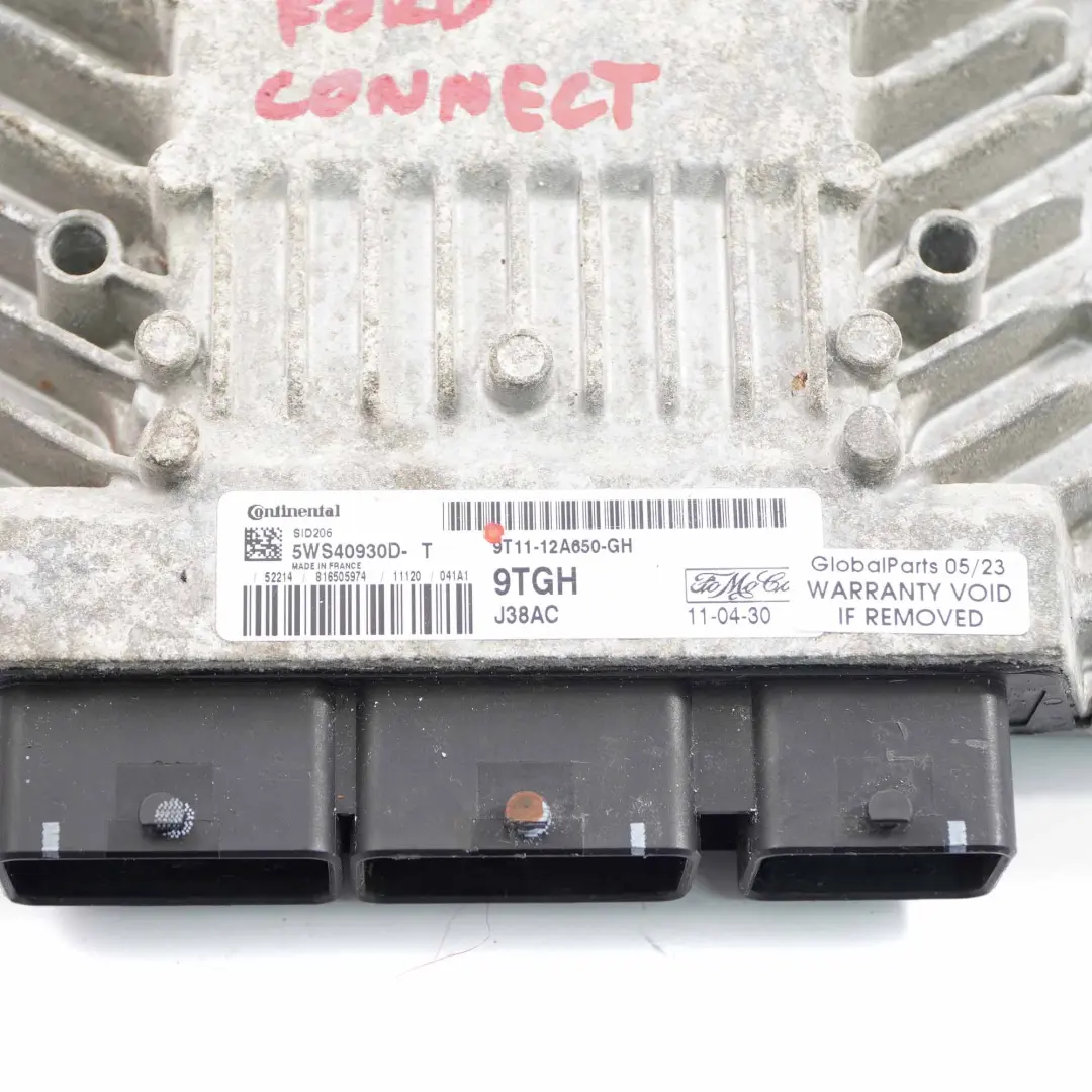 Unidad de Control del Motor ECU 9TGH Módulo 1.8 TDCi para Ford Transit con número de pieza 9T11-12A650-GH Ford Transit Unidad de Control del Motor ECU 9TGH Módulo 1.8 TDCi - SKU 9T11-12A650-GH - Número de pieza 9T11-12A650-GH