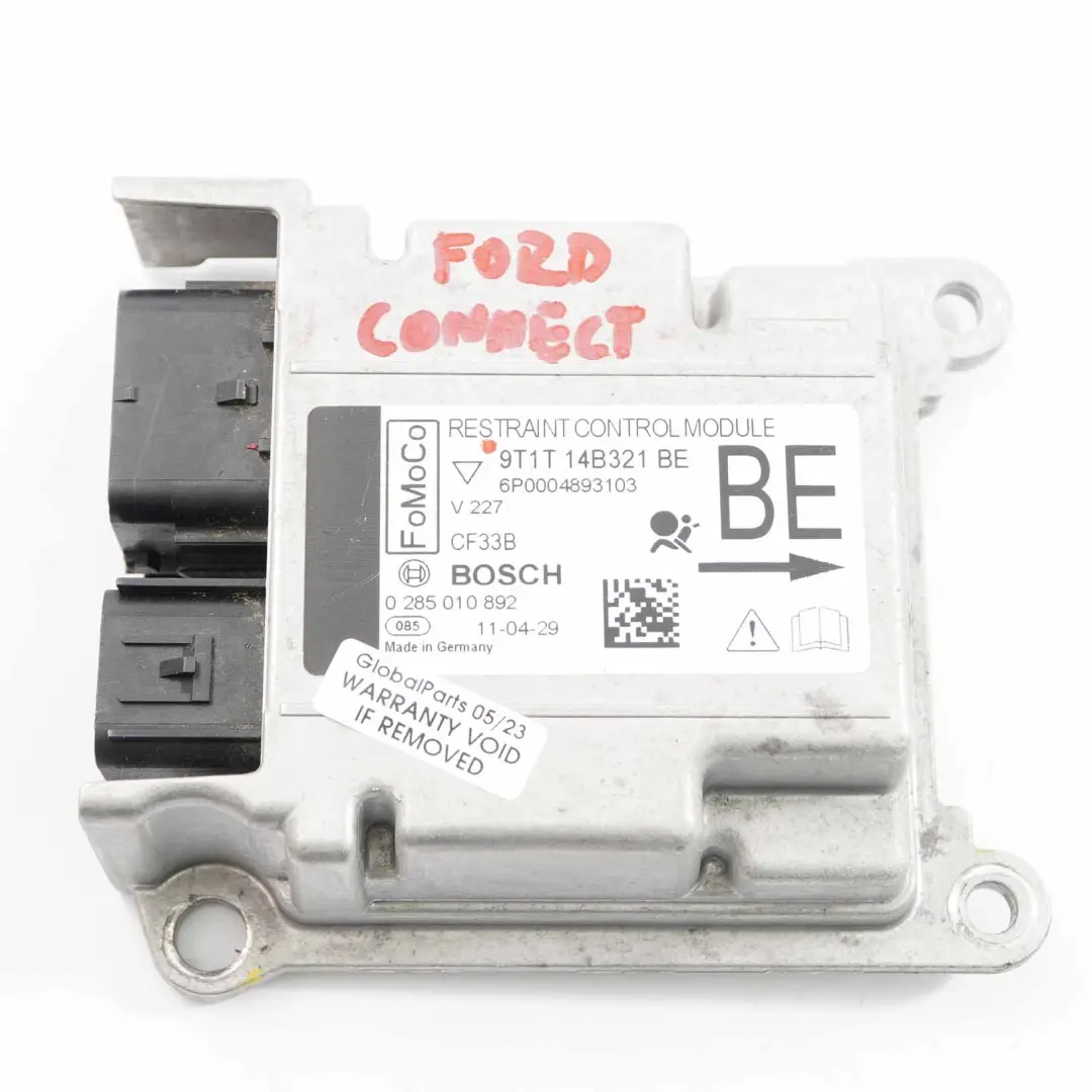 Ford Transit Connect ECU Unidad Control Choque Módulo Impacto - SKU 9T1T-14B321-BE - Número de pieza 9T1T-14B321-BE