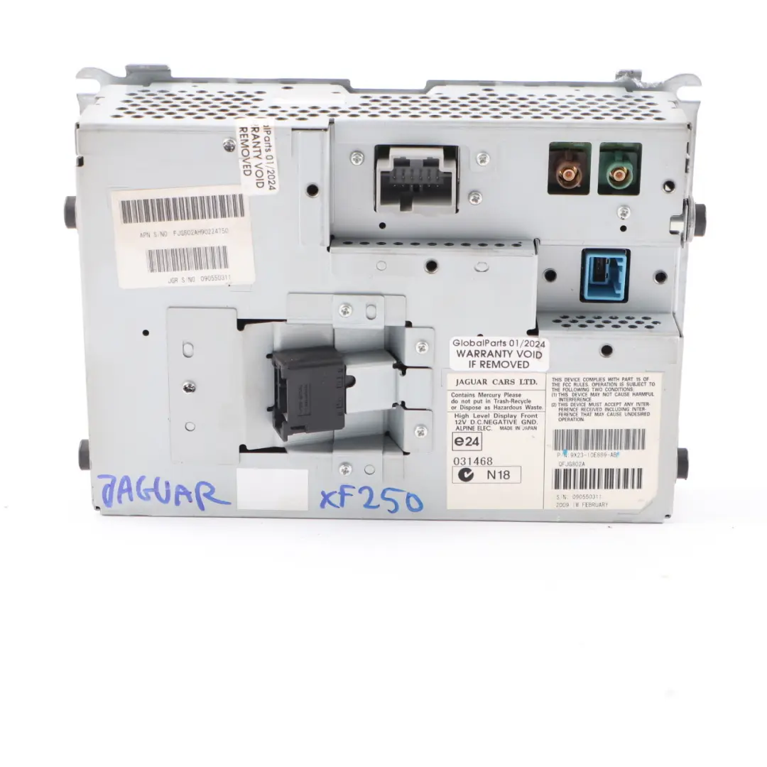  Jaguar XF X250 Dashboard Display Screen Multifunction Head Unit - SKU 9X2310E889AB - Part number 9X2310E889AB