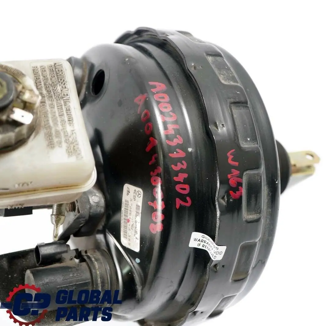 Mercedes-Benz M-Class ML W163 Brake Servo Master Cylinder A1634300630 to with Part number A0014300708 Mercedes-Benz M-Class ML W163 Brake Servo Master Cylinder A1634300630 - SKU A0014300708 - Part number A0014300708