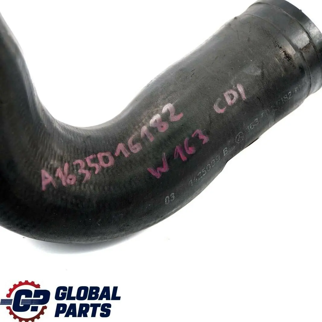  Mercedes-Benz M-Class W163 ML 270 CDI Turbo Intercooler Radiator Hose Pipe - SKU A1635016182 - Part number A1635016182