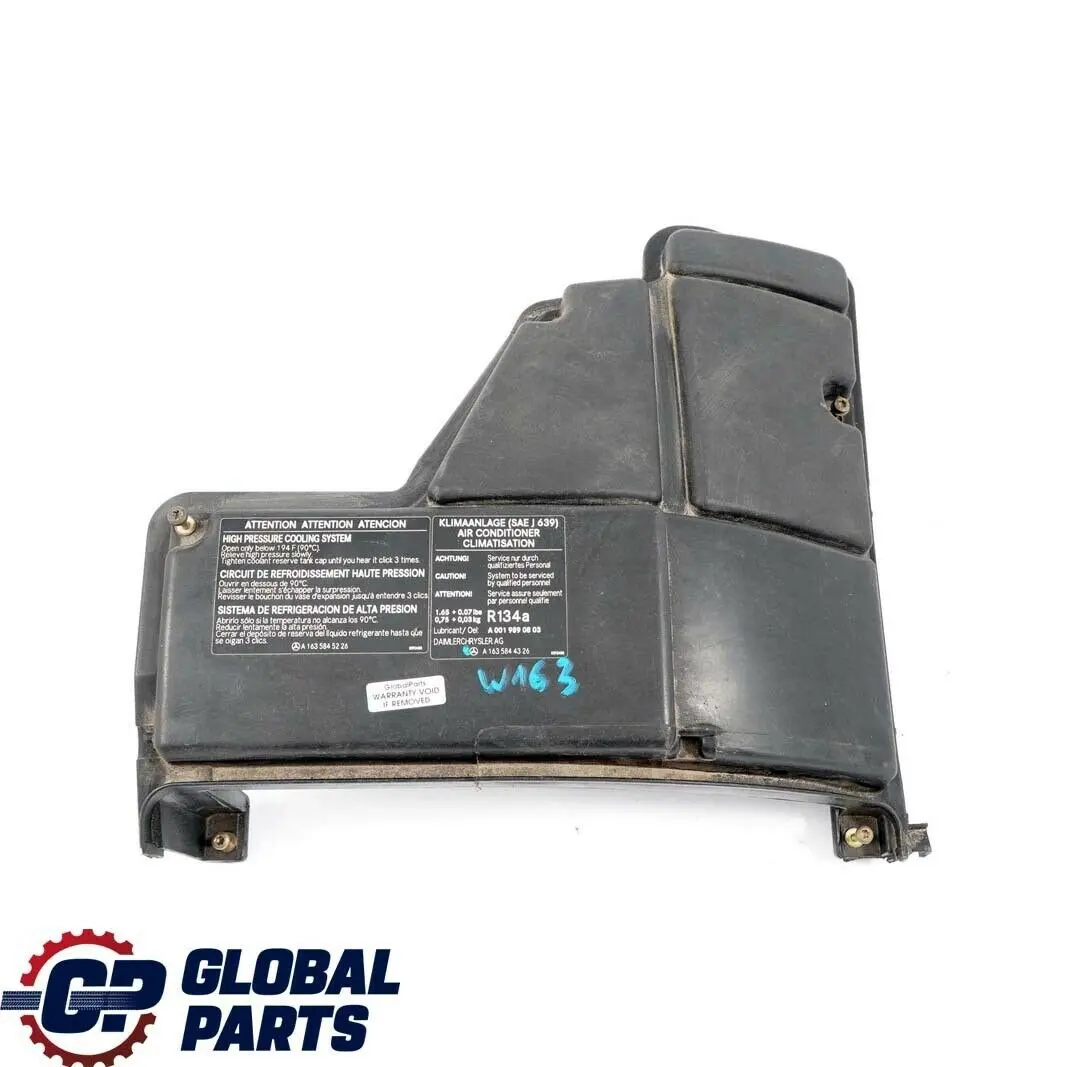 Embellecedor Cubierta ECU Caja Fusibles Relés para Mercedes ML W163 con número de pieza A1635400382 Mercedes ML W163 Embellecedor Cubierta ECU Caja Fusibles Relés - SKU A1635400382 - Número de pieza A1635400382