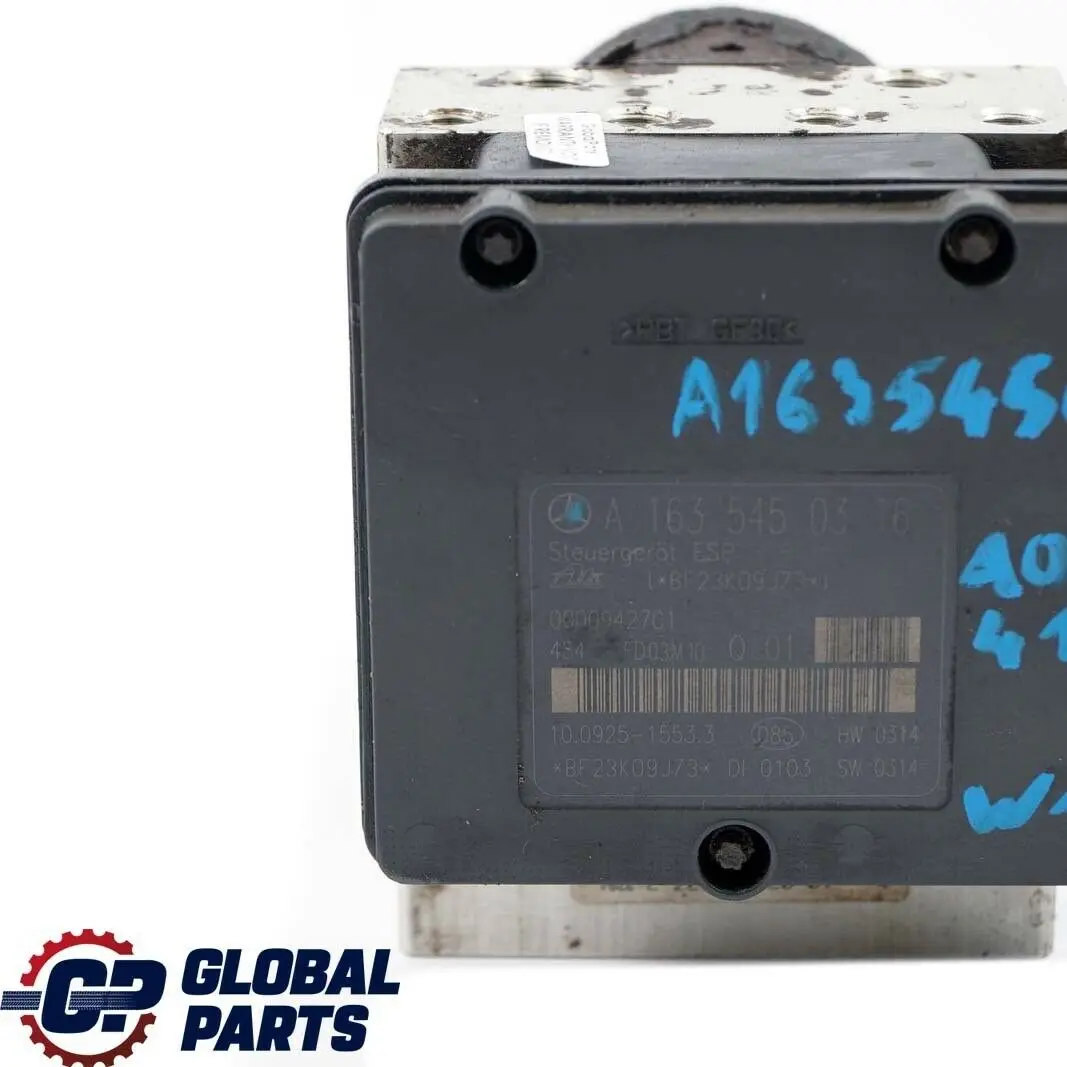 Mercedes ML W163 ABS Unidad de Bomba de Freno Hidráulico A1635450316 - SKU A1635450416 - Número de pieza A1635450416