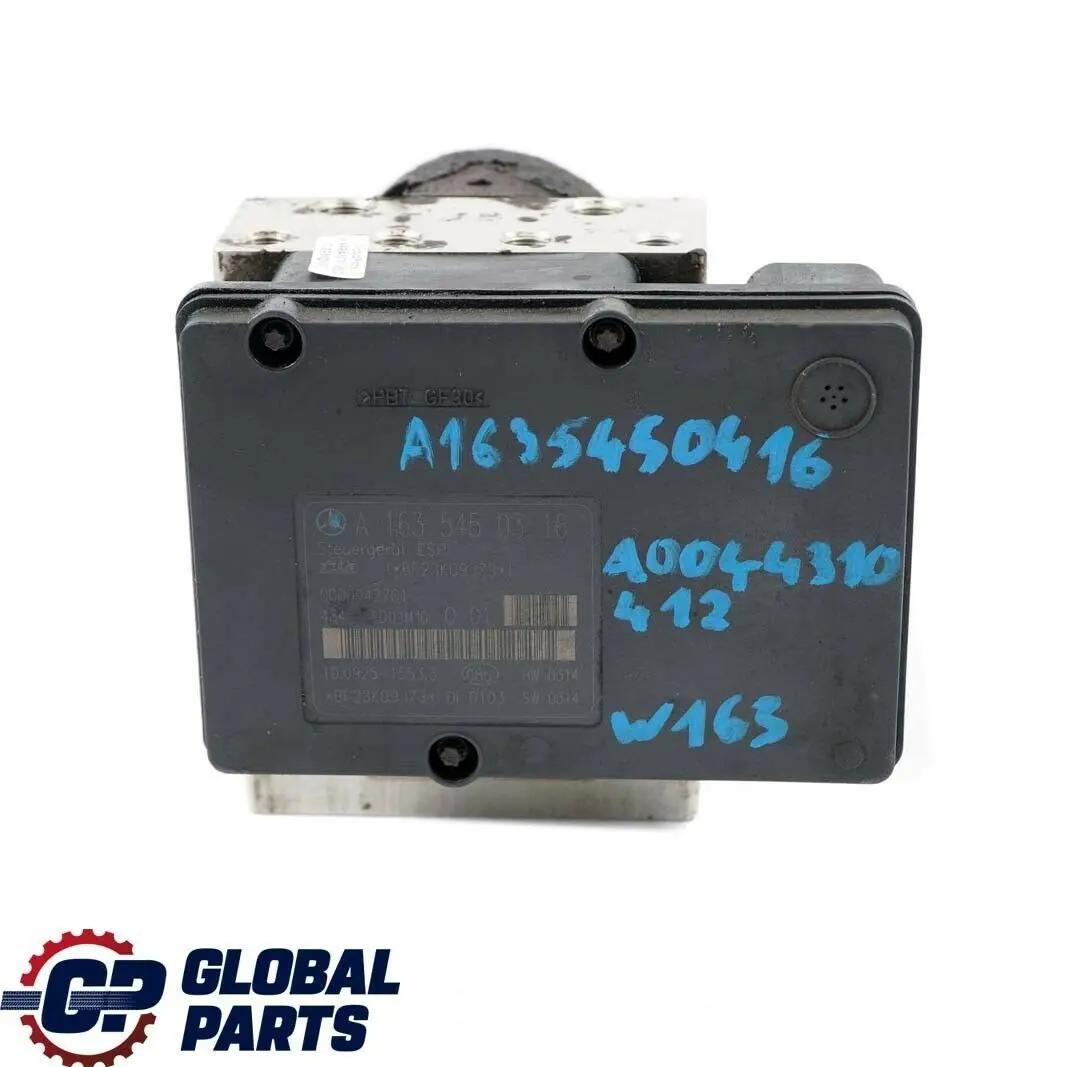 Mercedes ML W163 Unité de pompe de frein hydraulique ABS A1635450316 - SKU A1635450416 - Numéro de pièce A1635450416