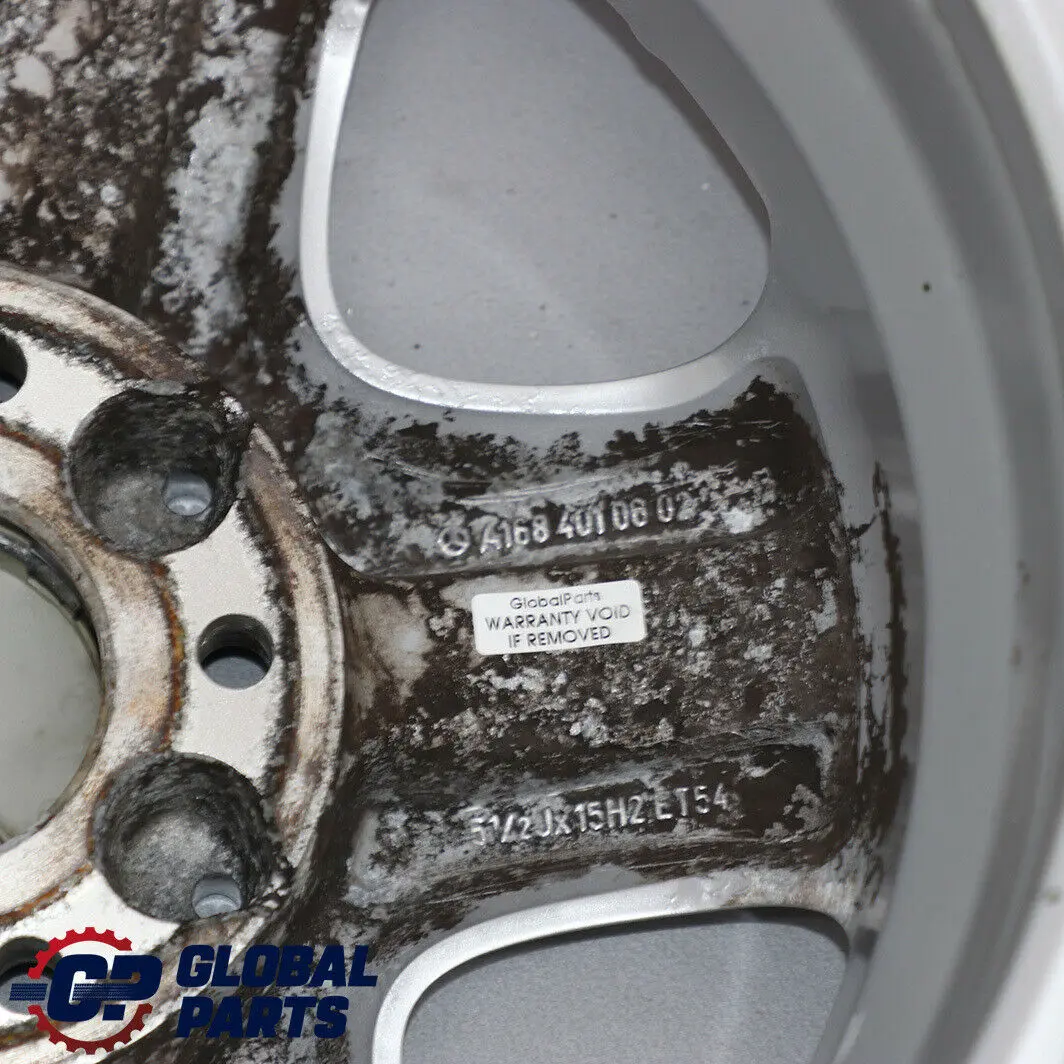 Mercedes-Benz W168 Alloy Wheel Rim 15" 5-Spoke Design 5,5J ET:54 to with Part number A1684010602 Mercedes-Benz W168 Alloy Wheel Rim 15" 5-Spoke Design 5,5J ET:54 - SKU A1684010602-1 - Part number A1684010602