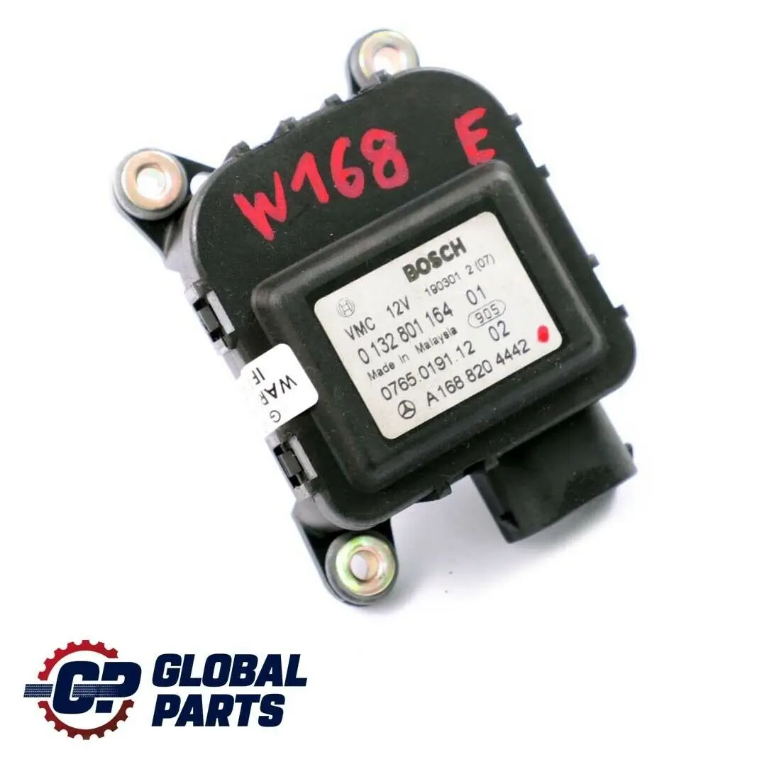 Actuador control aleta ventilación calefactor para Mercedes W168 con número de pieza A1688204442 Mercedes W168 Actuador control aleta ventilación calefactor - SKU A1688204442 - Número de pieza A1688204442