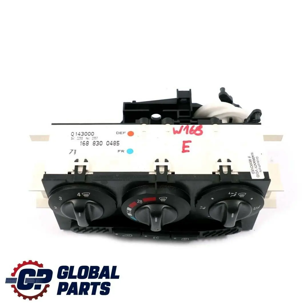 Mercedes-Benz A-Klasse W168 Klimabedienteil Schalterblock für mit Teilenummer A1688300485 Mercedes-Benz A-Klasse W168 Klimabedienteil Schalterblock - SKU A1688300485 - Teilenummer A1688300485