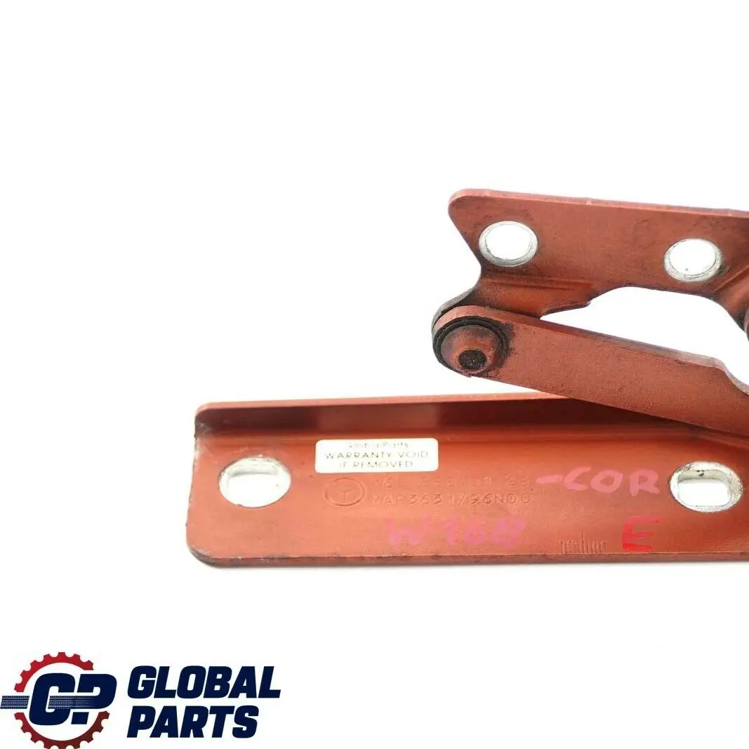 Cerniera Sinistra Cappuccio Cofano Anteriore Mica Arancio Corallo per Mercedes W168 con numero di parte A1688800228 Mercedes W168 Cerniera Sinistra Cappuccio Cofano Anteriore Mica Arancio Corallo - SKU A1688800128-COR - Numero di parte A1688800228