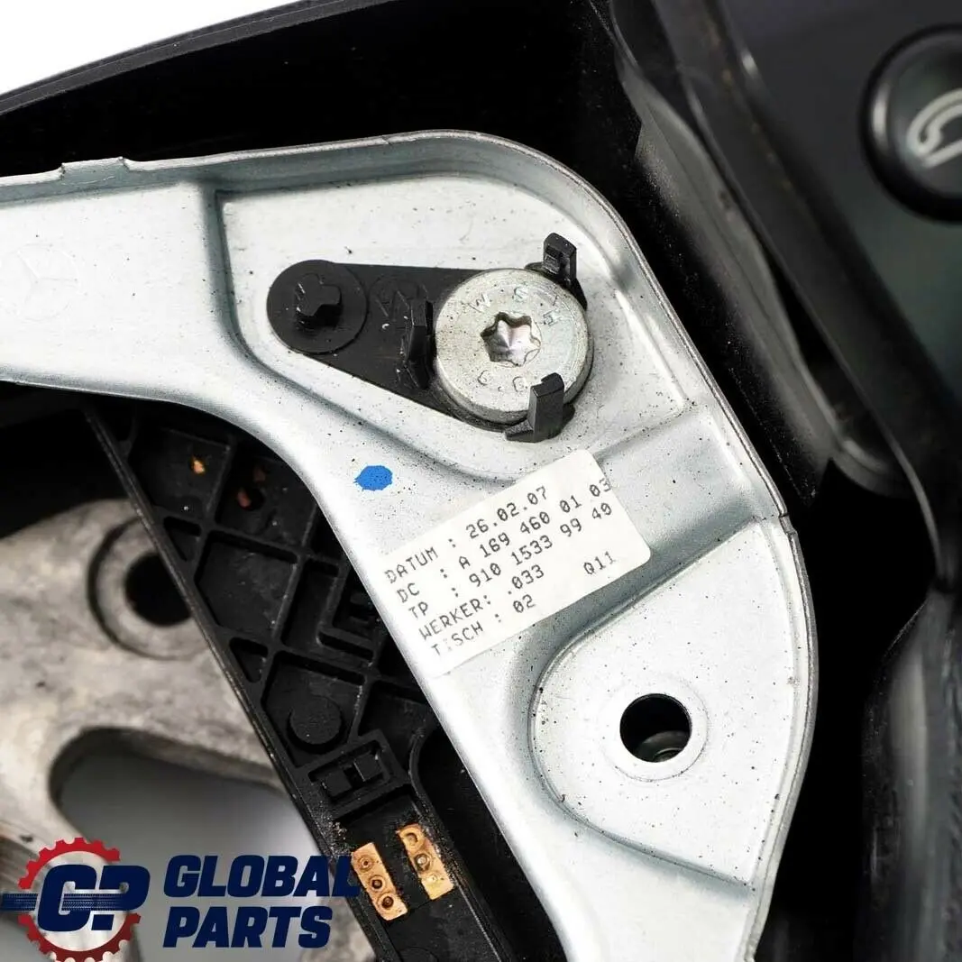 Mercedes-Benz A-Class W169 NEW Black Leather Steering Wheel with Black Threads to with Part number A1694600403 Mercedes-Benz A-Class W169 NEW Black Leather Steering Wheel with Black Threads - SKU A1694600403-2 - Part number A1694600403