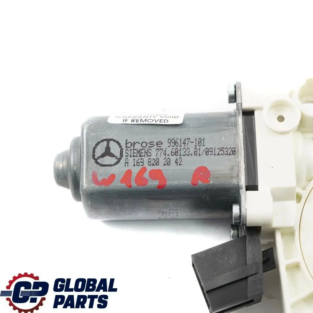 Mercedes-Benz A B W169 W245 Front Right Door O/S Window Electric Lifter Motor to with Part number A1698204442 Mercedes-Benz A B W169 W245 Front Right Door O/S Window Electric Lifter Motor - SKU A1698204442 - Part number A1698204442