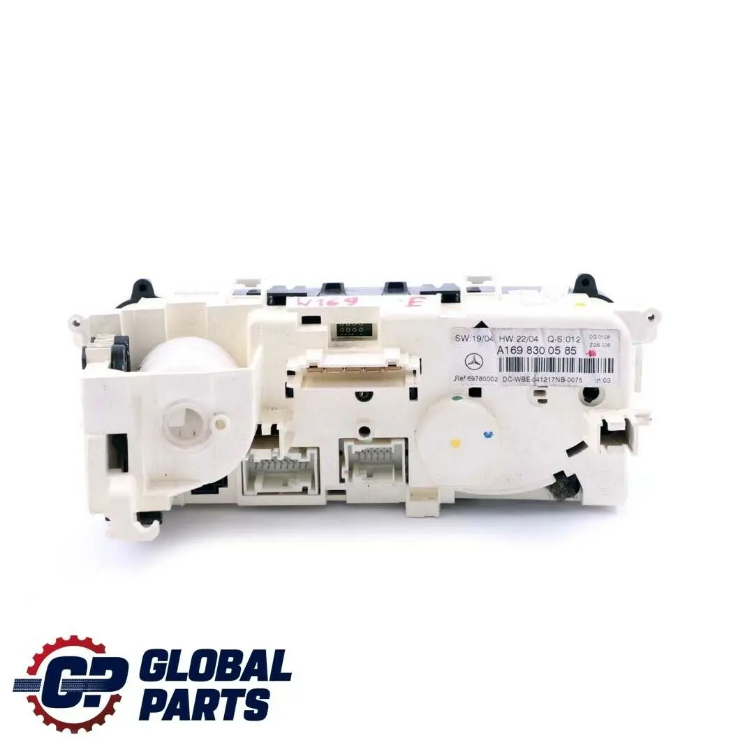 Panneau De Commande De Chauffage pour Mercedes W169 W245 à propos du numéro de pièce A1698300585 Mercedes W169 W245 Panneau De Commande De Chauffage - SKU A1698300585 - Numéro de pièce A1698300585