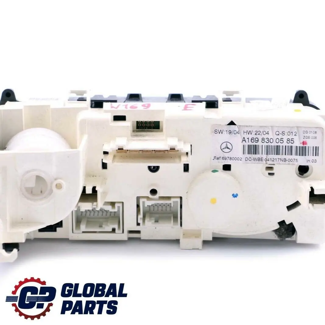 Mercedes W169 W245 Unidad Control Calentador Panel Interruptores - SKU A1698300585 - Número de pieza A1698300585
