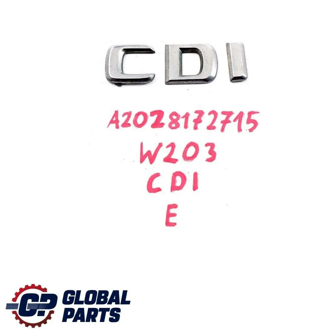 Kofferraum Emblem Mercedes W164 W203 W211 Heckklappe Aufgeklebter Schriftzug CDI für mit Teilenummer A2028172715 Kofferraum Emblem Mercedes W164 W203 W211 Heckklappe Aufgeklebter Schriftzug CDI - SKU A2028172715 - Teilenummer A2028172715