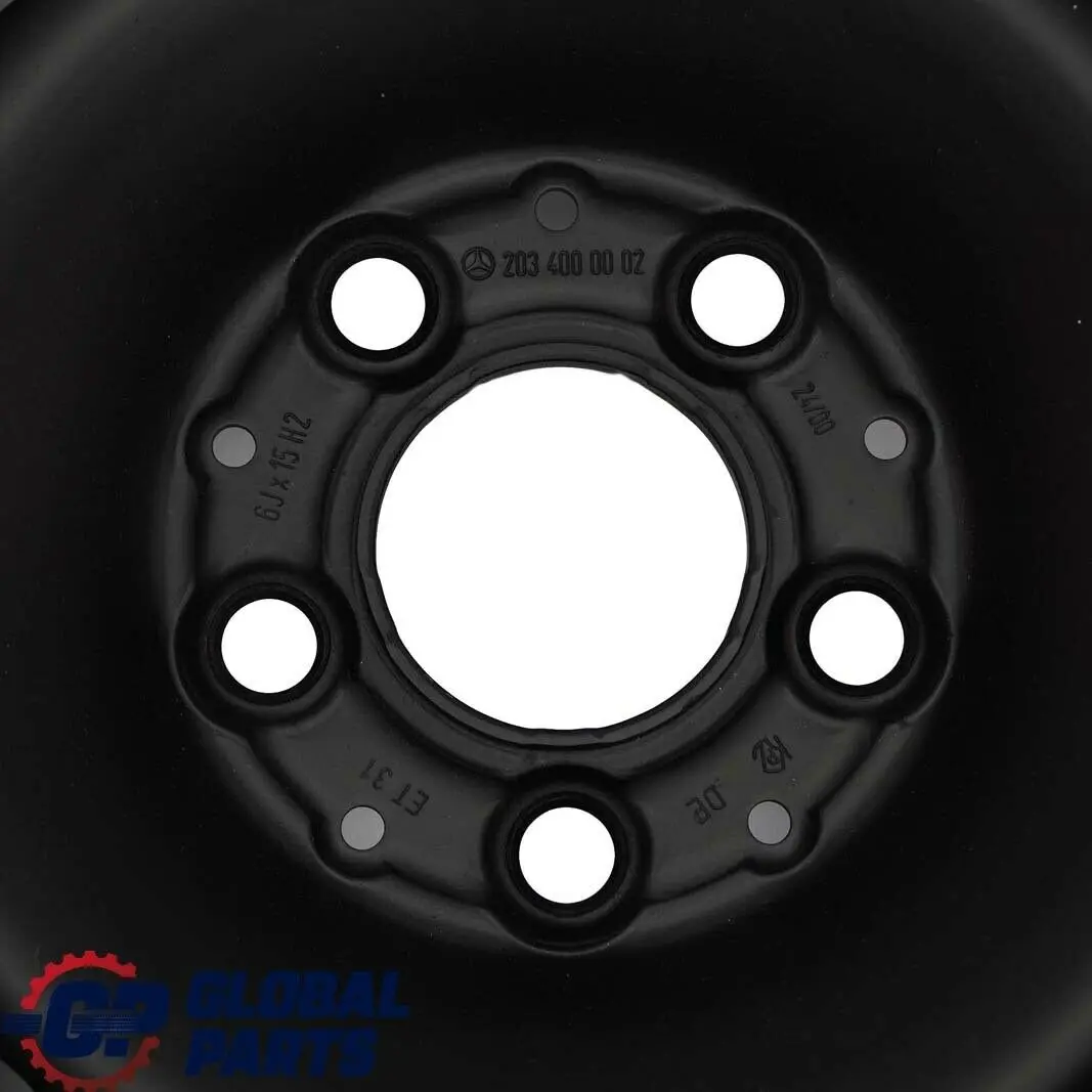  Mercedes-Benz C-Class W203 S203 Black Spare Wheel 15" 6J ET:31 - SKU A2034000002-1 - Part number A2034000002