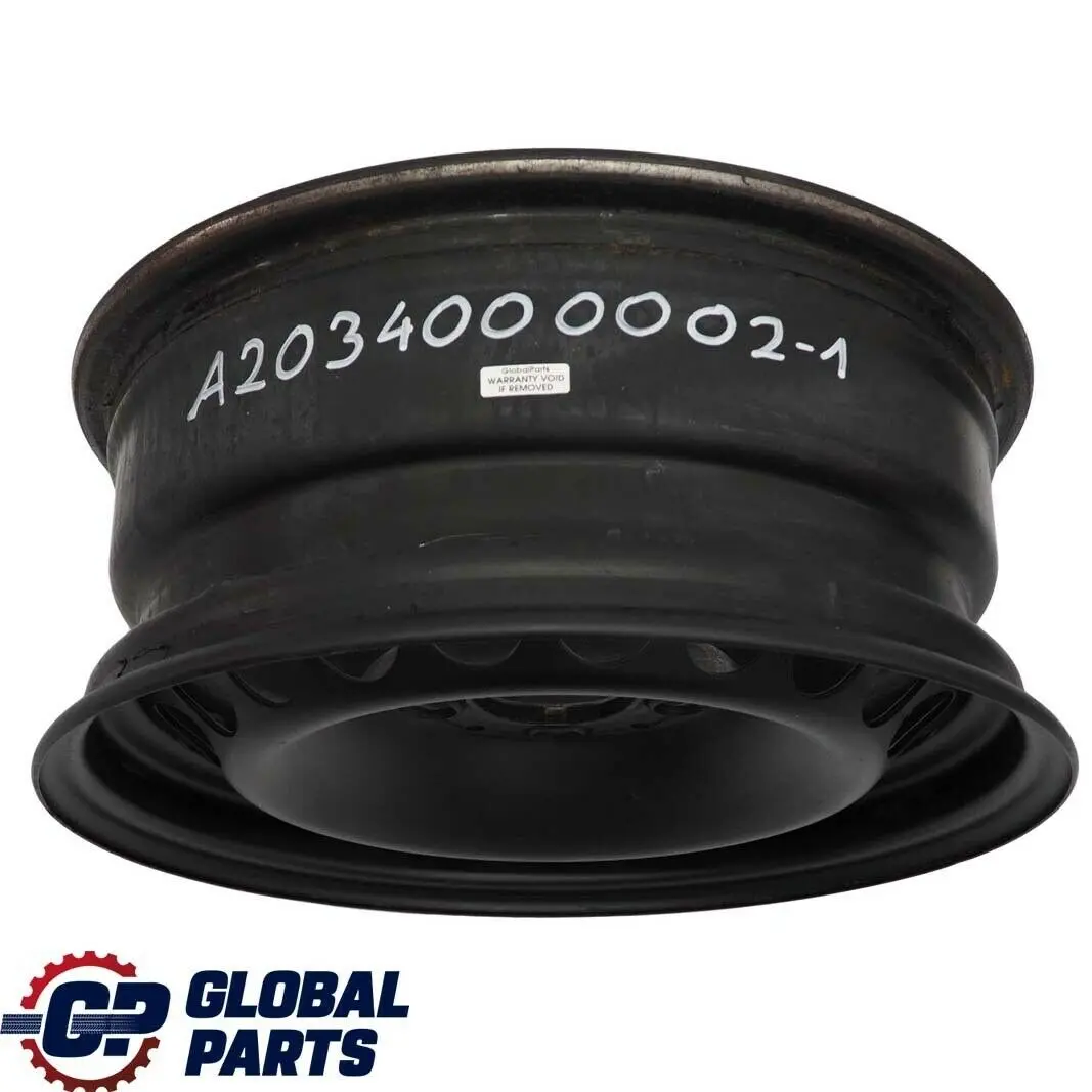 Mercedes-Benz C-Class W203 S203 Black Spare Wheel 15" 6J ET:31 to with Part number A2034000002 Mercedes-Benz C-Class W203 S203 Black Spare Wheel 15" 6J ET:31 - SKU A2034000002-1 - Part number A2034000002
