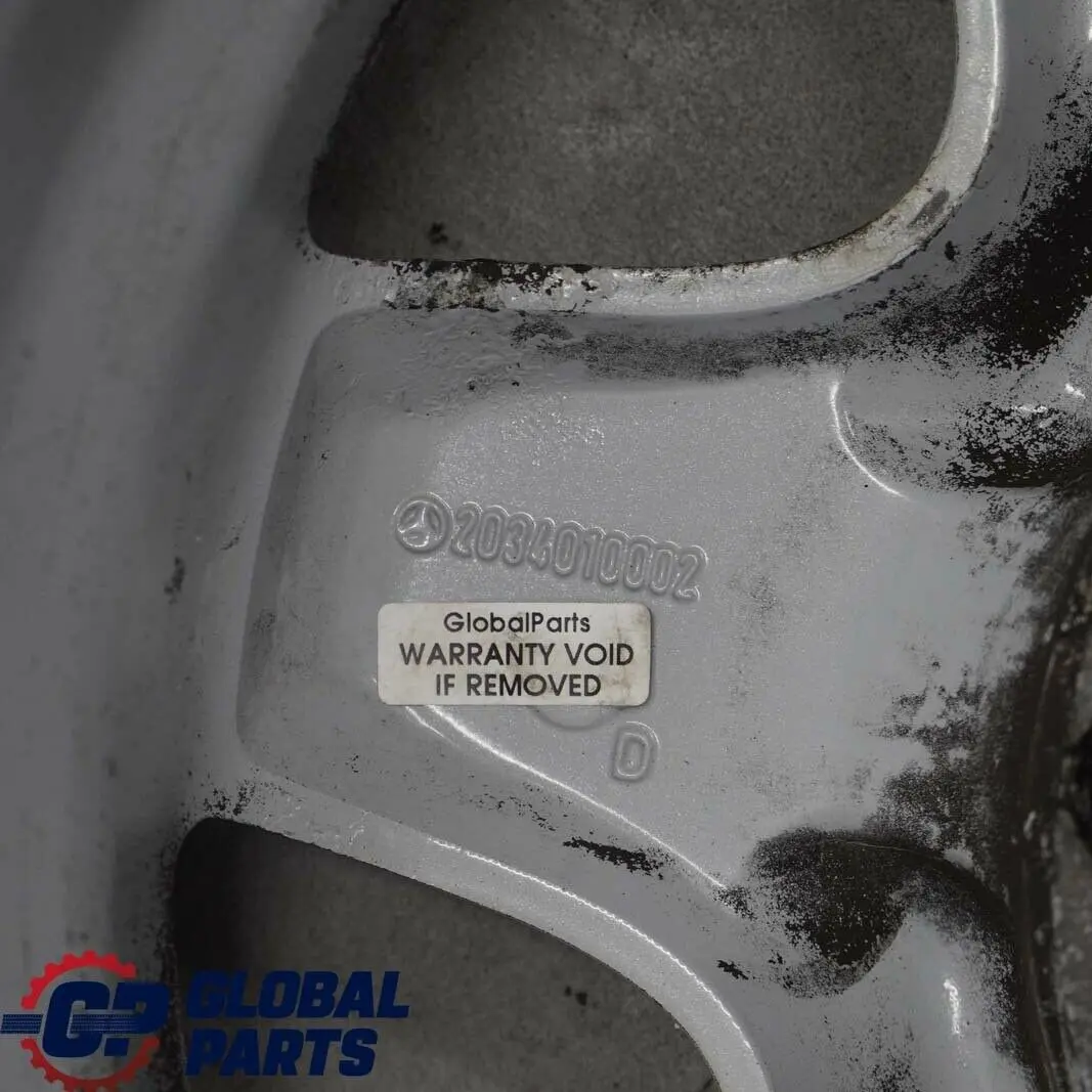  Mercedes-Benz C-Klasse W203 Silber Alufelge Alu Felge 15" 6J ET:31 - SKU A2034010002-2 - Teilenummer A2034010002