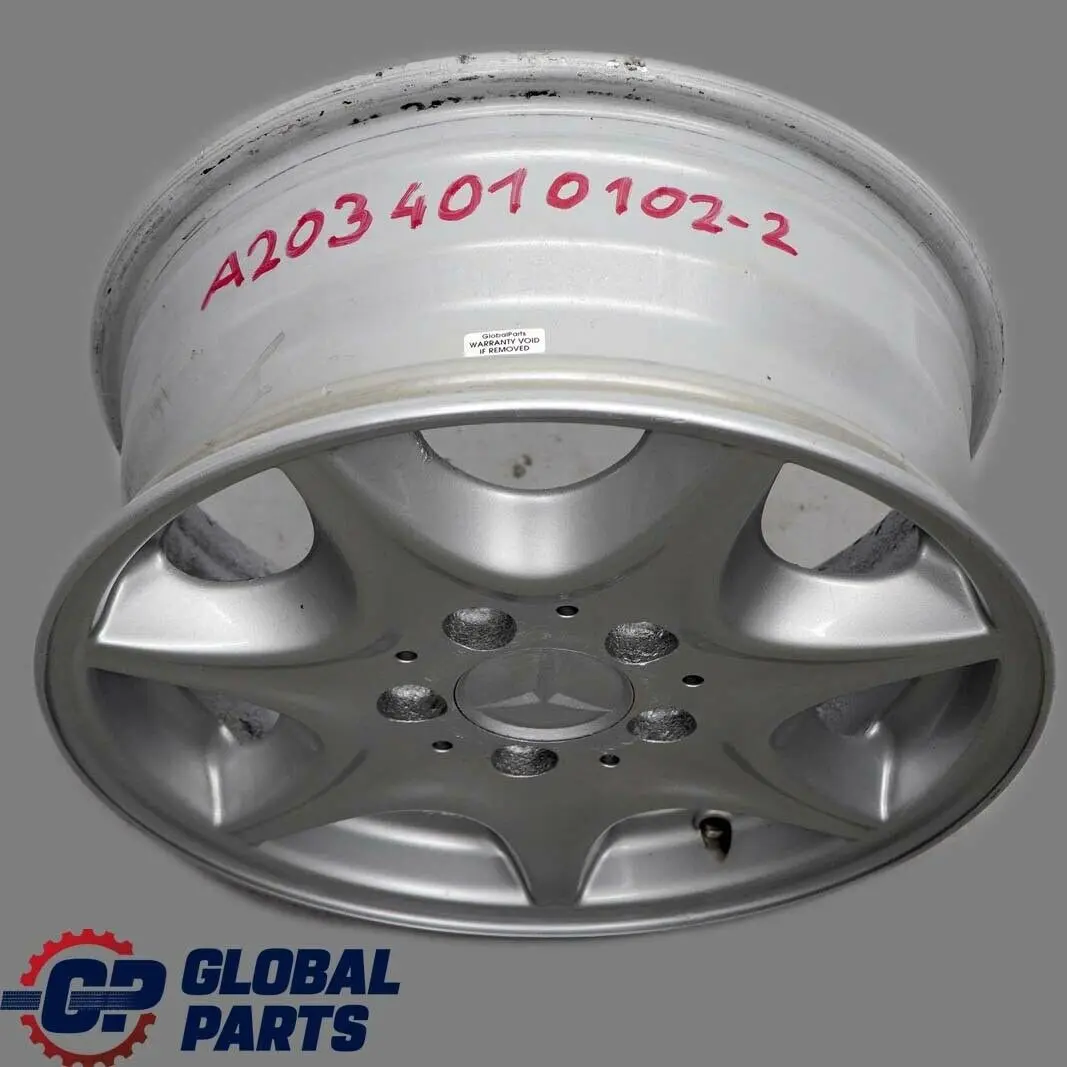  Mercedes-Benz C-Class W203 Silver Alloy Wheel Rim 15" 6J ET:31 - SKU A2034010102-2 - Part number A2034010102